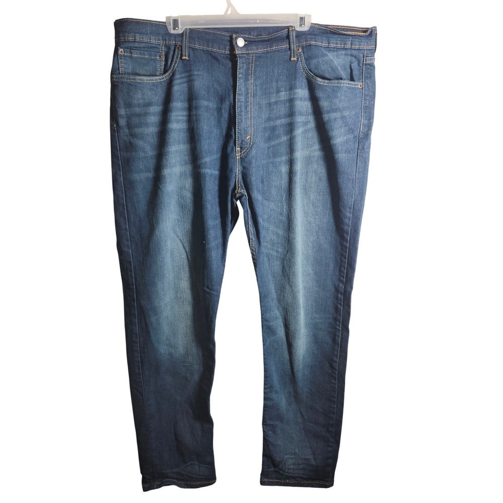 Levi Strauss 502 Jeans Mens Dark Wash Straight Fit Denim Pants Size 40x30